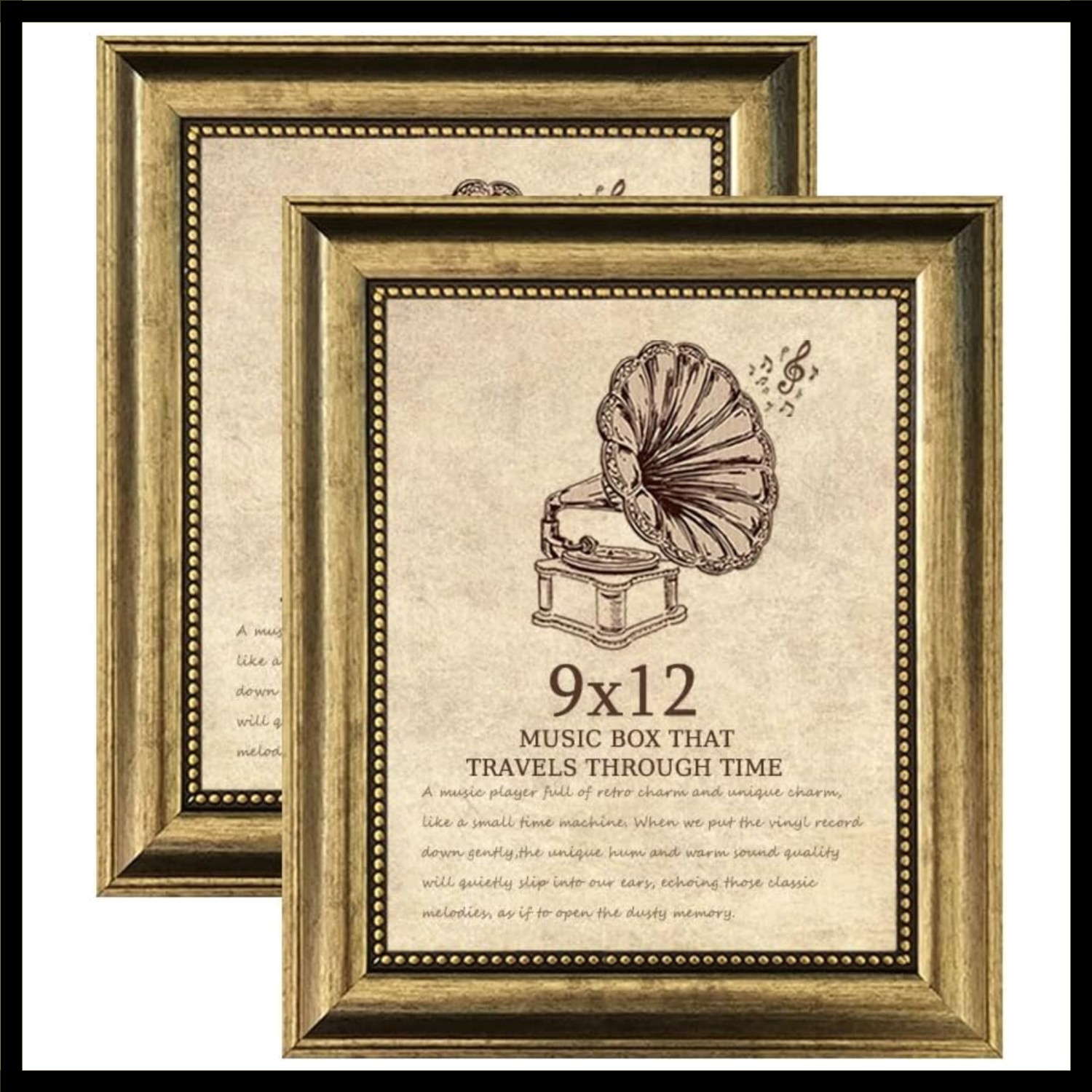 9x12 Picture Frame Set of 2, Vintage Picture Frame Gold Frames Ornate Vintage...