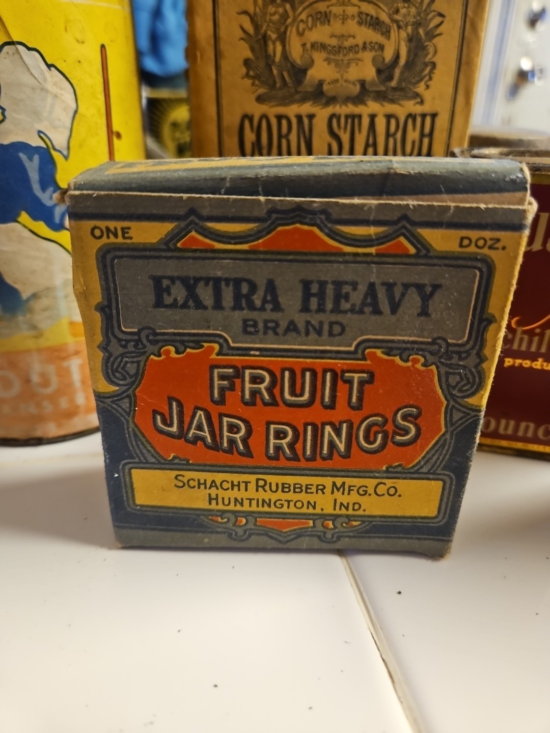 Vintage Antiques, Spices, Jar Rings, Corn Starcc, Household Items Vintage Antiques, Spices, Jar Rings, Corn Starcc, Household Items
