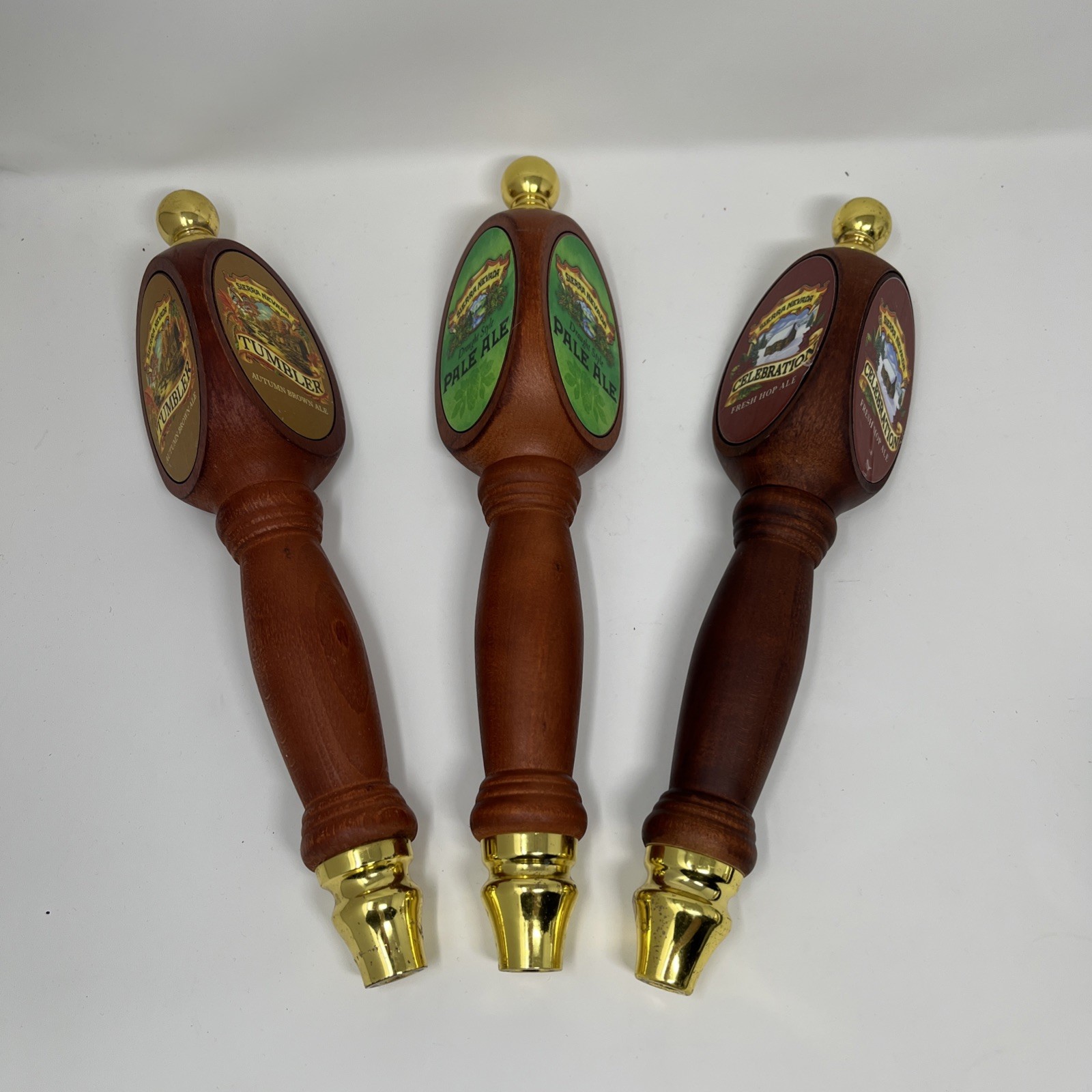 Lot Of 3 Sierra Nevada Wooden Beer Tap Handles 12.5” Bar Man Cave EUC