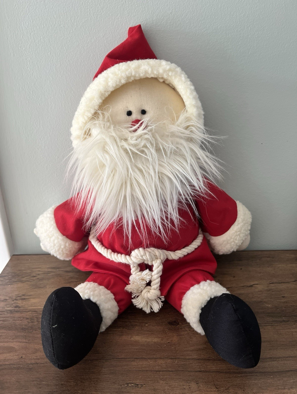 Vintage Commonwealth Santa Plush Figurine Indoor Decor Christmas 1992