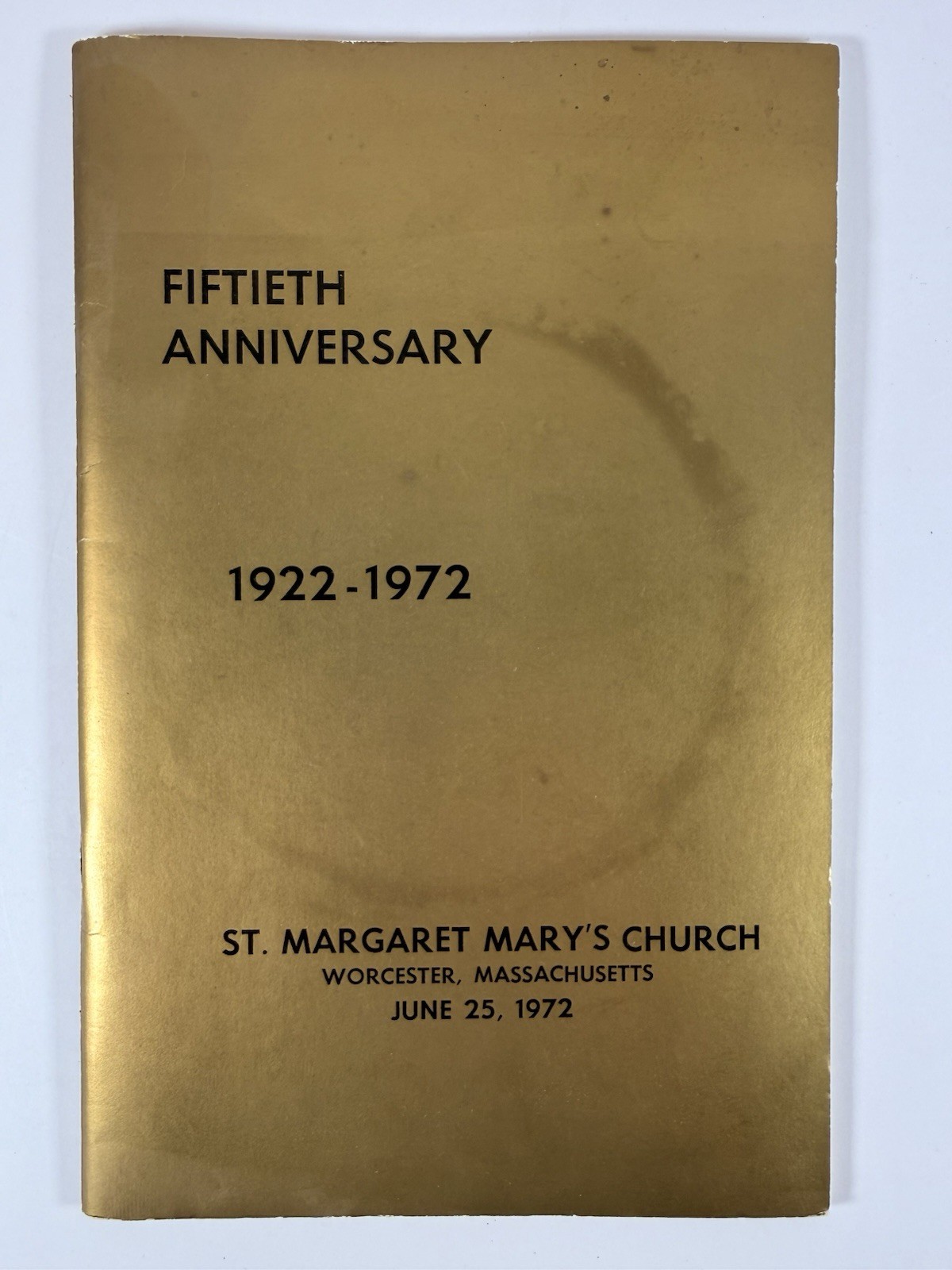1972 St Margaret Mary Church Worcester MA 50th Anniversary Booklet VTG