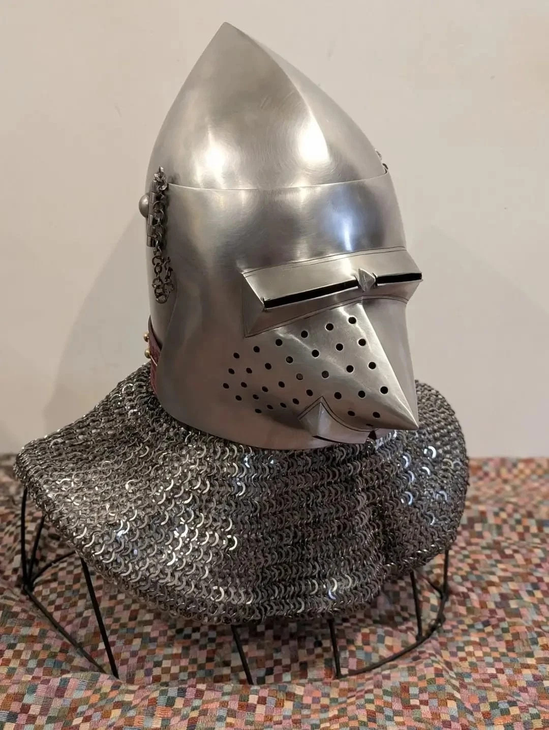 Hounskull Bascinet Helmet Steel Knight Armor Medieval Handmade Cosplay Reenactme