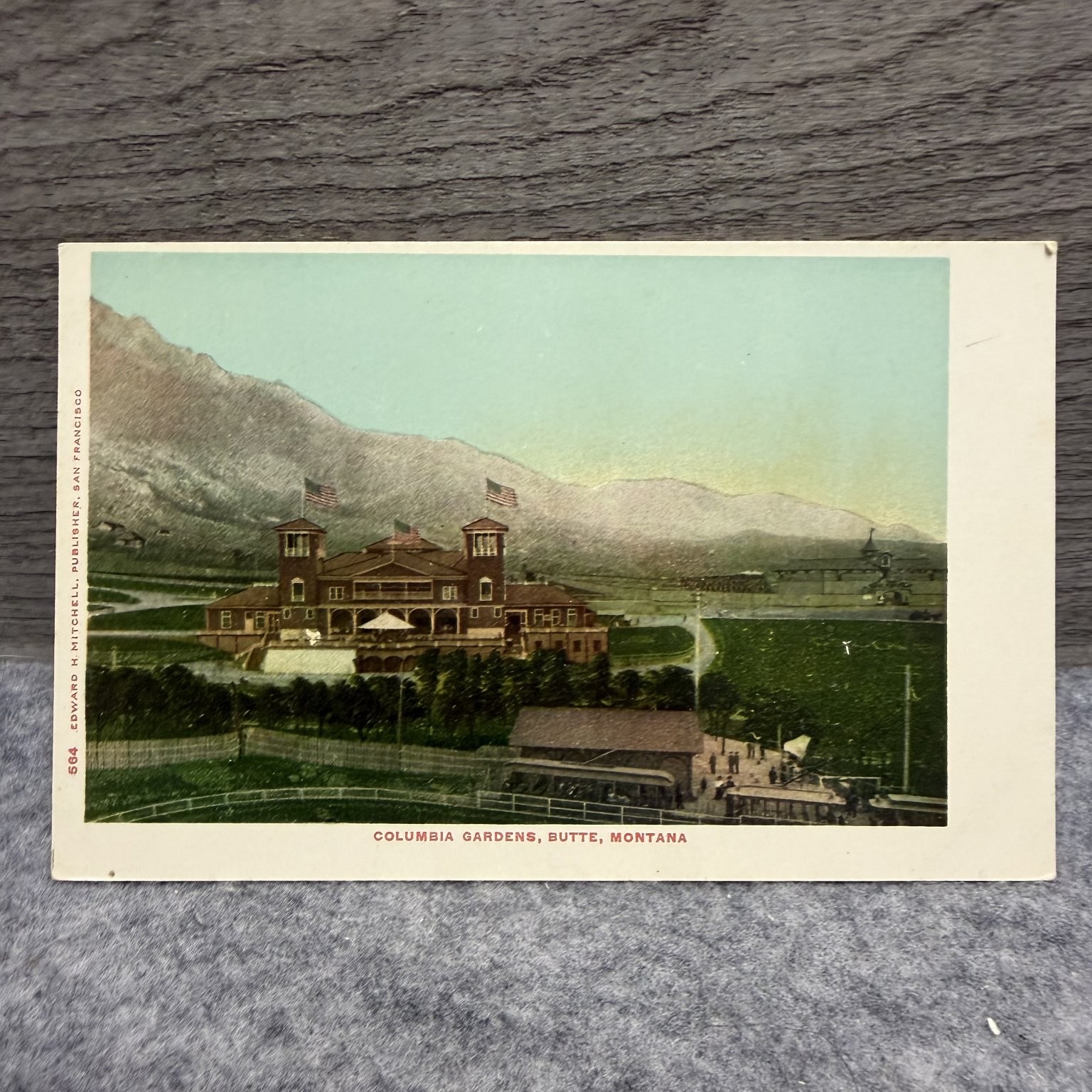 Columbia Gardens Butte Montana Postcard Edward H. Mitchell Early 1900s Tram