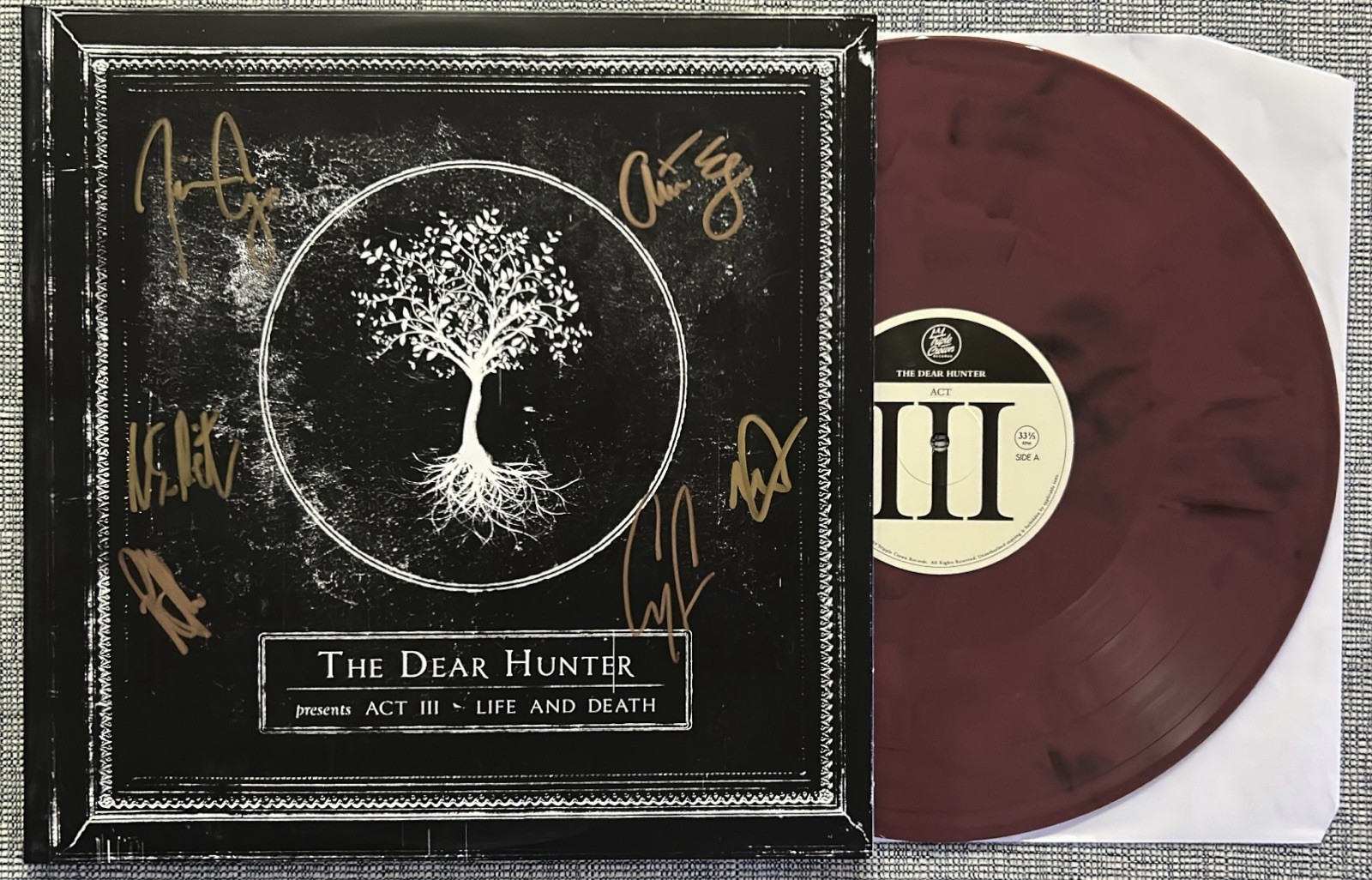 THE DEAR HUNTER BAND SIGNED ACT III LP VINYL RECORD ALBUM AUTOGRAPHED - JSA COA