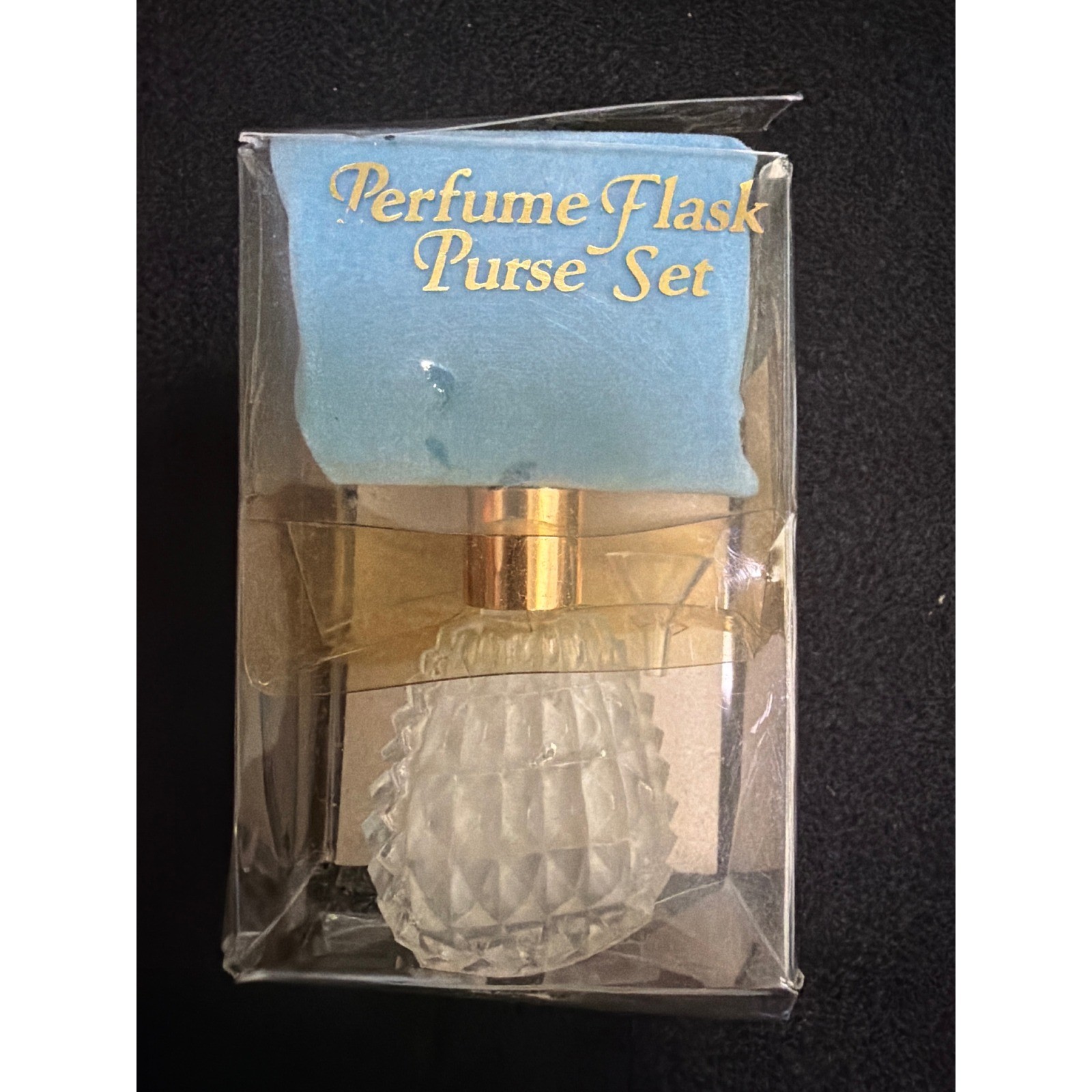 Vintage Le Fragrance by Ri Perfume Flask Purse Set with Pouch and Funnel #662