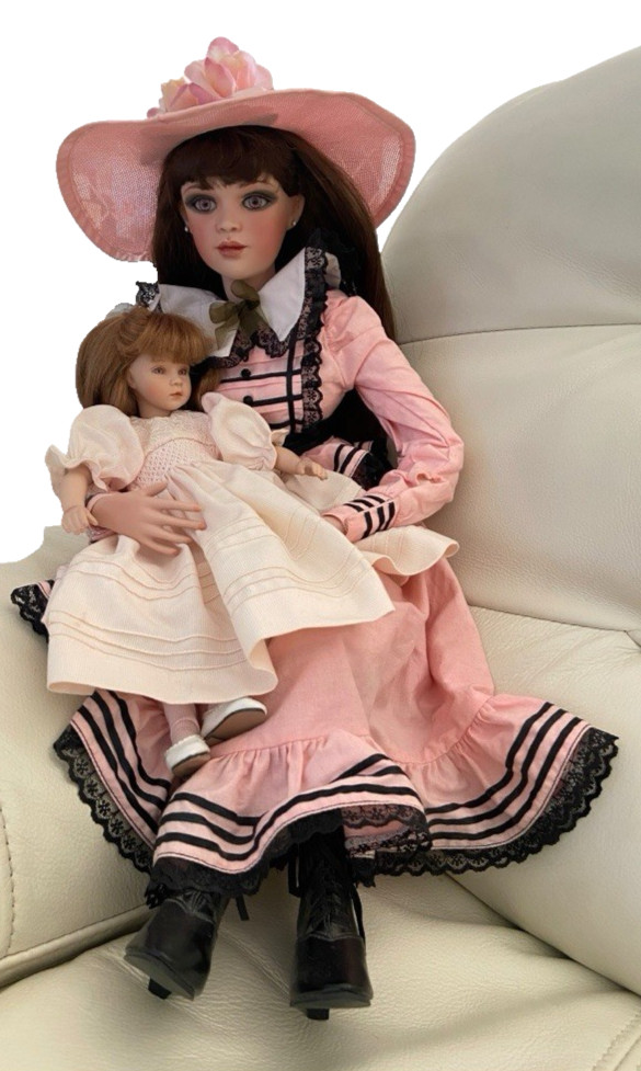 Vtg 1999 Jan McLean Jessica & Pauline Baby Porcelain Doll Pair LE Boxed Rare