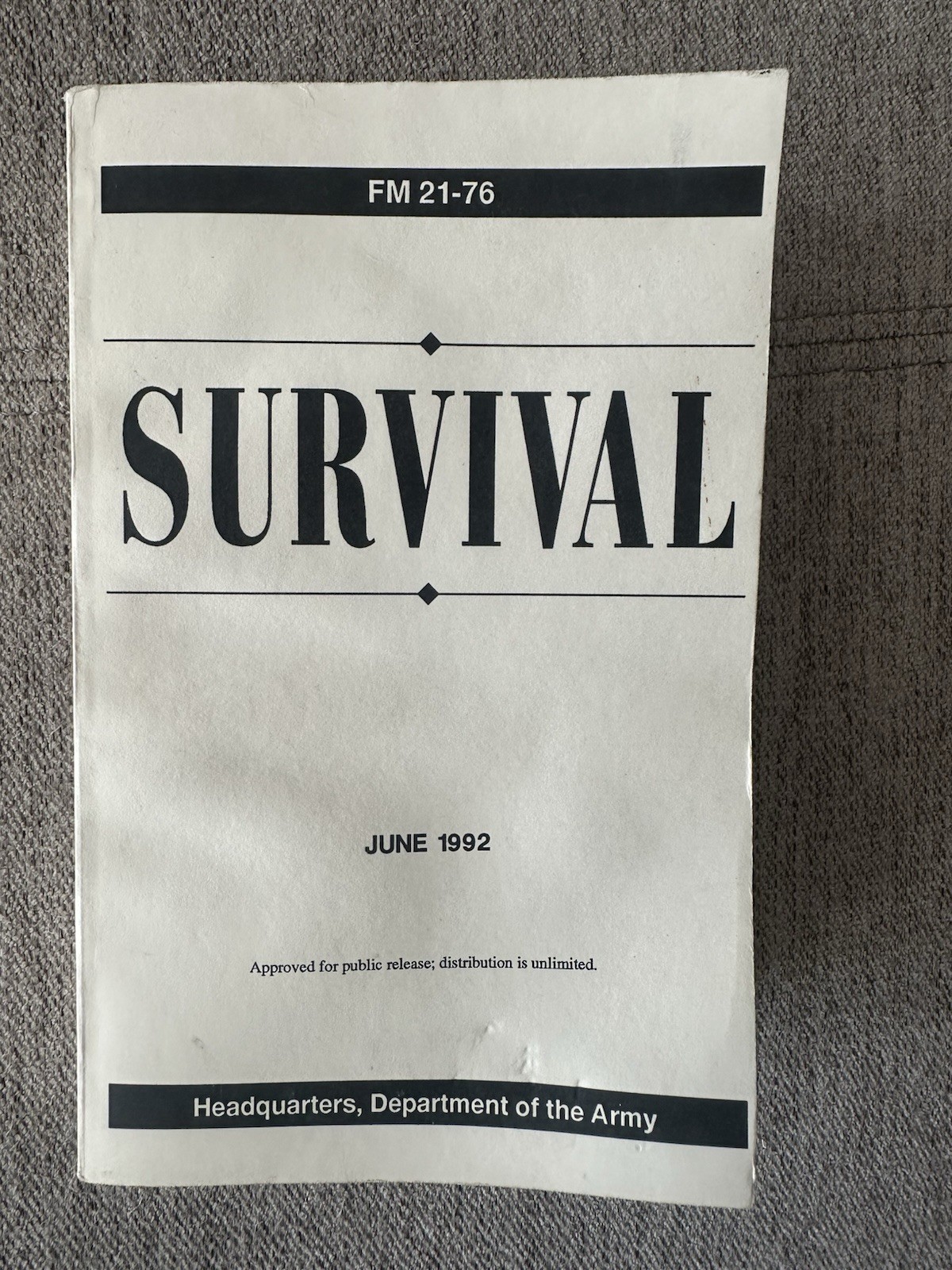 Military Survival manual FM 21-76 June 1992