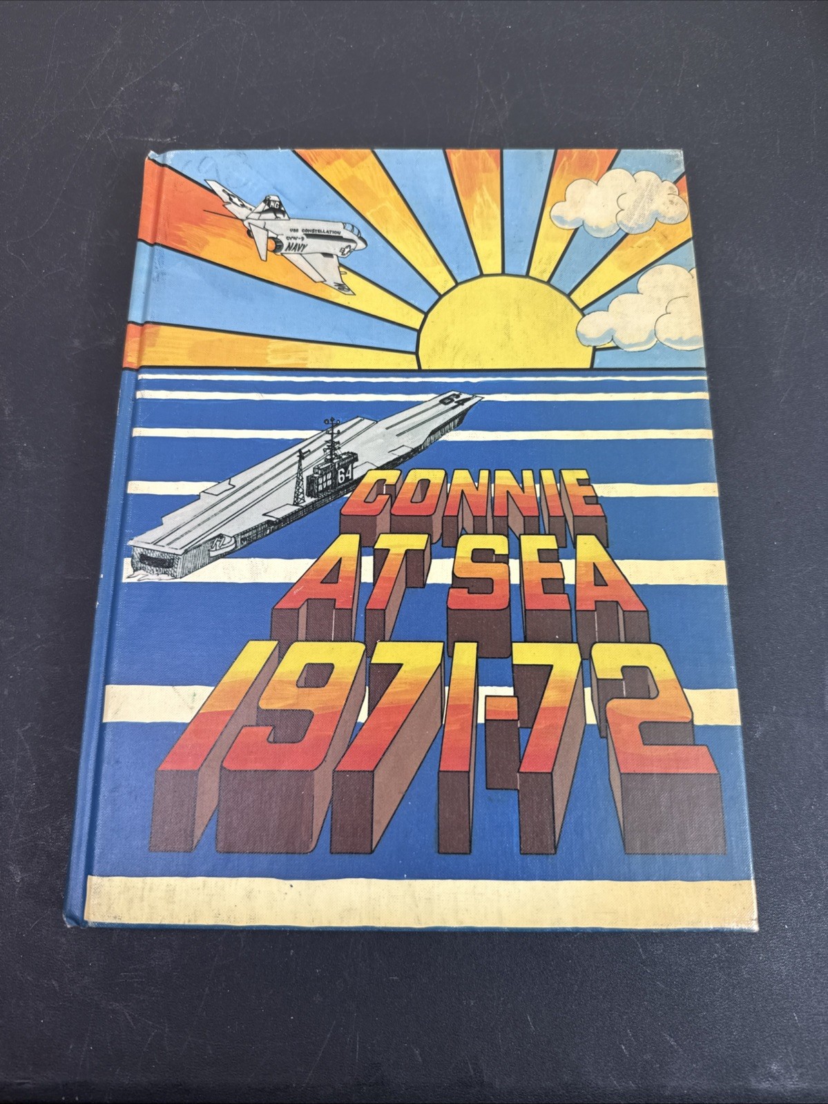 1971-72 USS Constellation CVA-64 Connie At Sea WestPac Vietnam Cruise Book