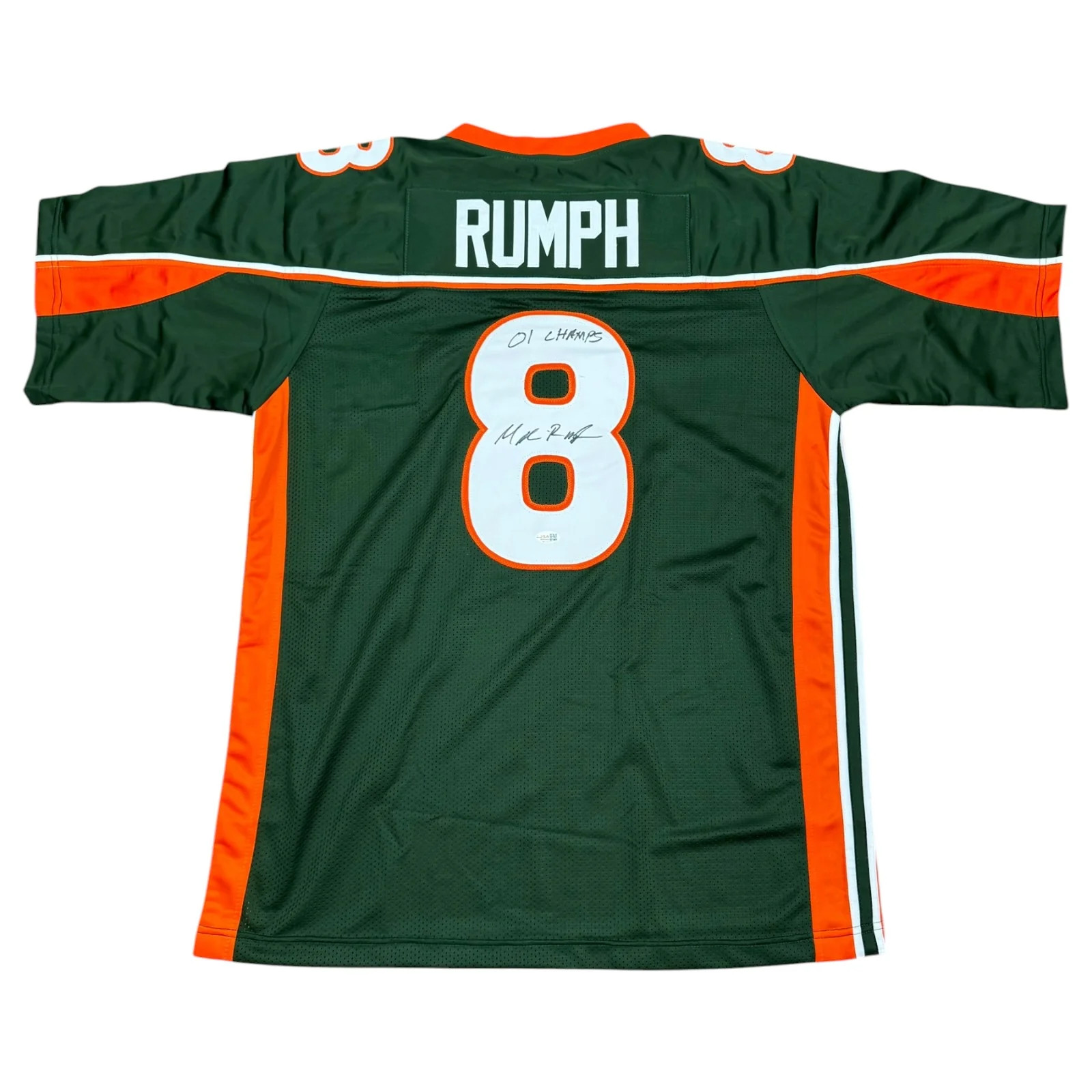 Mike Rumph Autographed Miami (Green #8) Custom Stitched Jersey - JSA