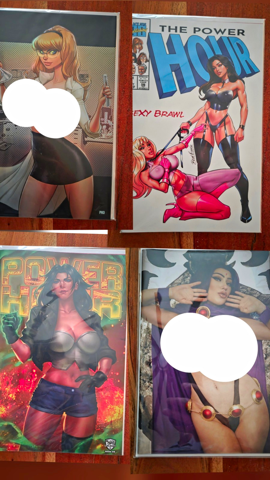 Power Hour Comics Lot O4 4. Naughty Variants. Send Girls. See Pics