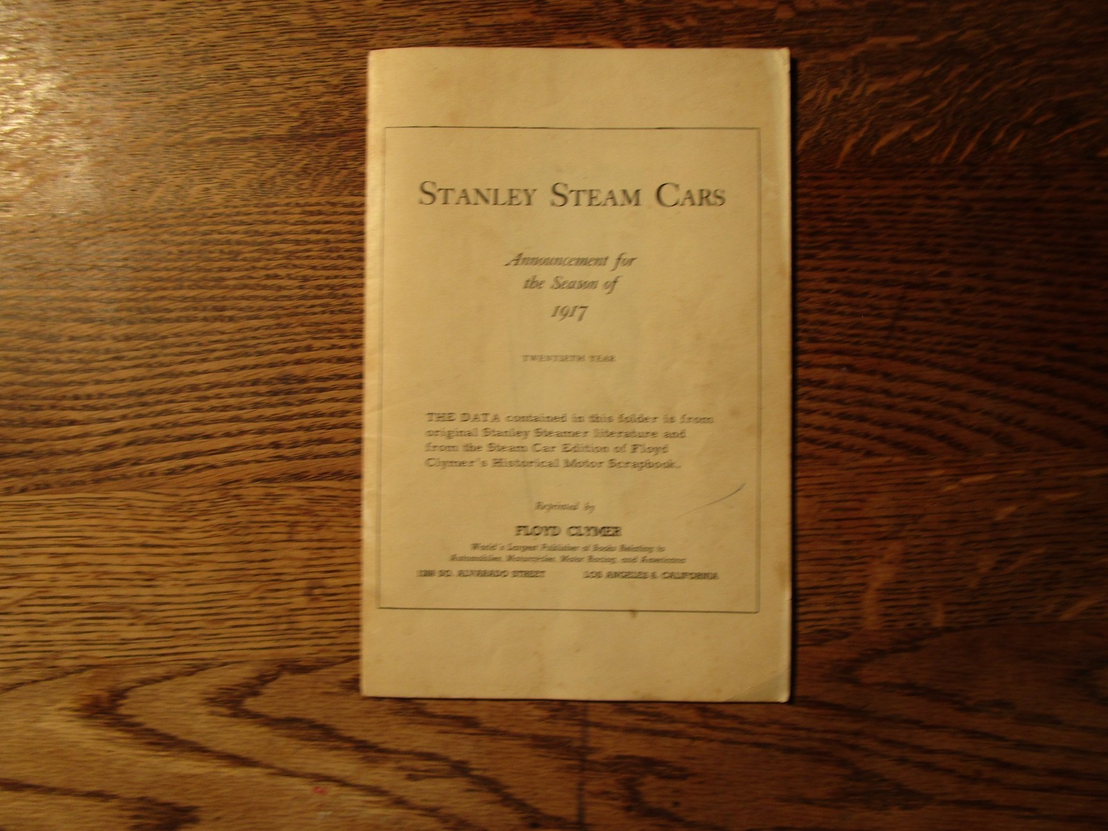 1917 Stanley Steam Cars \
