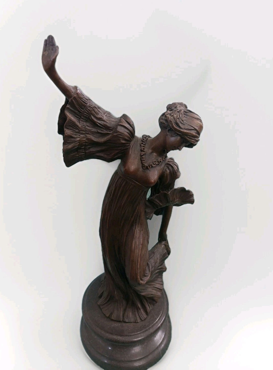 AGATHON LEONARD `La Cothurne` BRONZE WOMAN STATUE 16