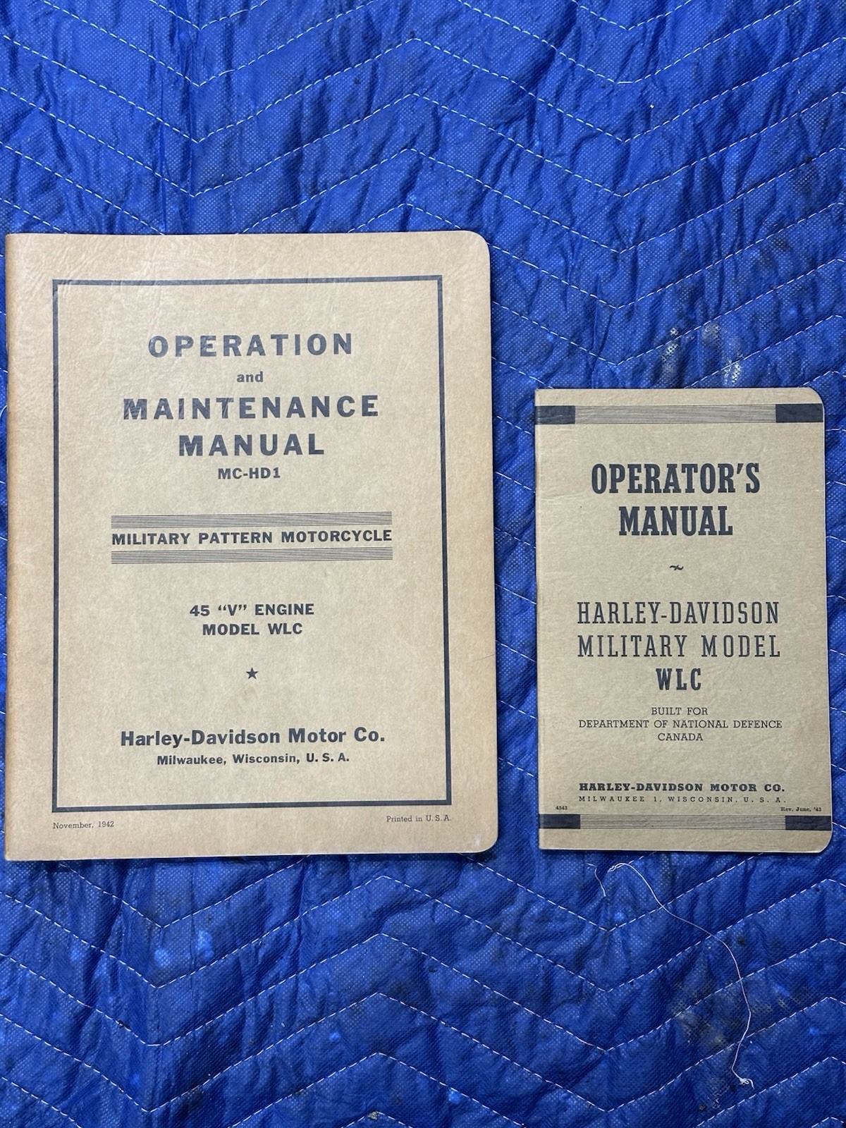 Harley Wlc Manuals. Military Canadian Military  Antique Vintage Memorabilia