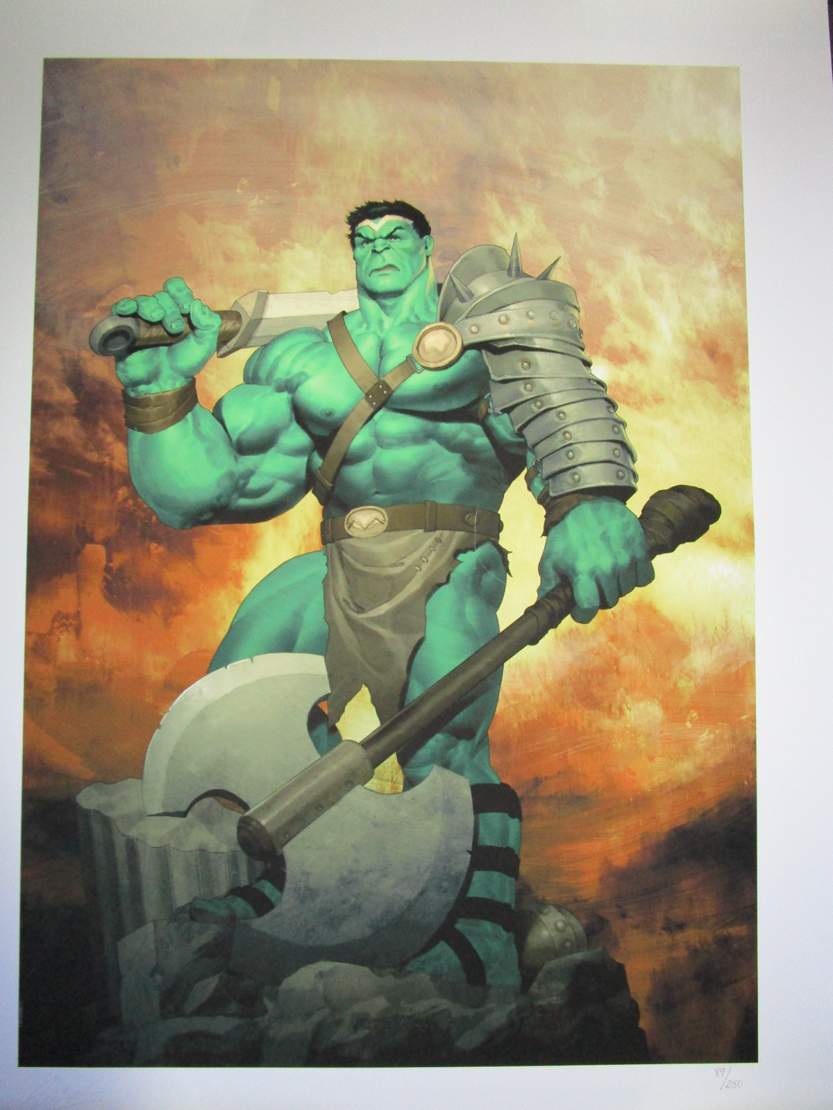 Marvel King HULK Sideshow Collectibles Premium Art Print #89 Signed Lithograph