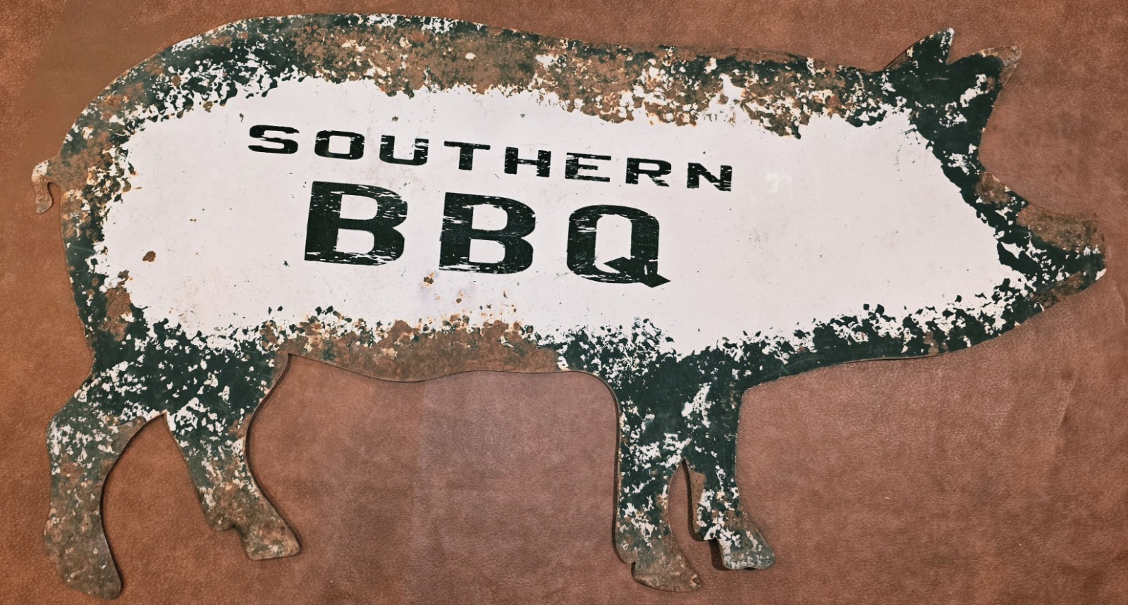 Vintage Southern BBQ metal sign