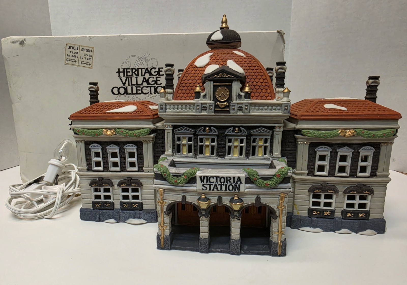 Dept 56 Victoria Station Lighted Dickens Village 1989 Victorian RETIRED