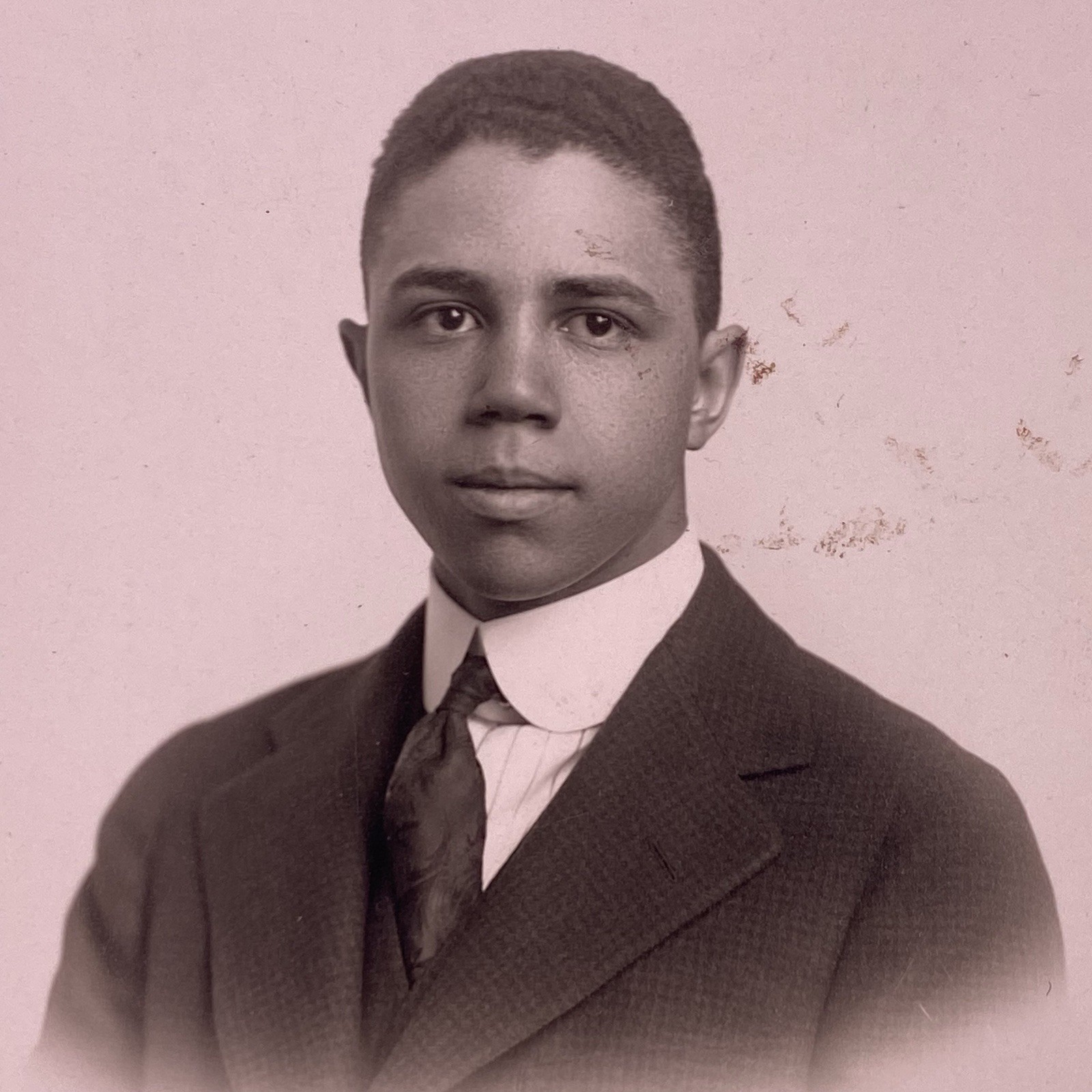 Handsome African American Black Man Vintage Photograph Fashionable Clean Shaved
