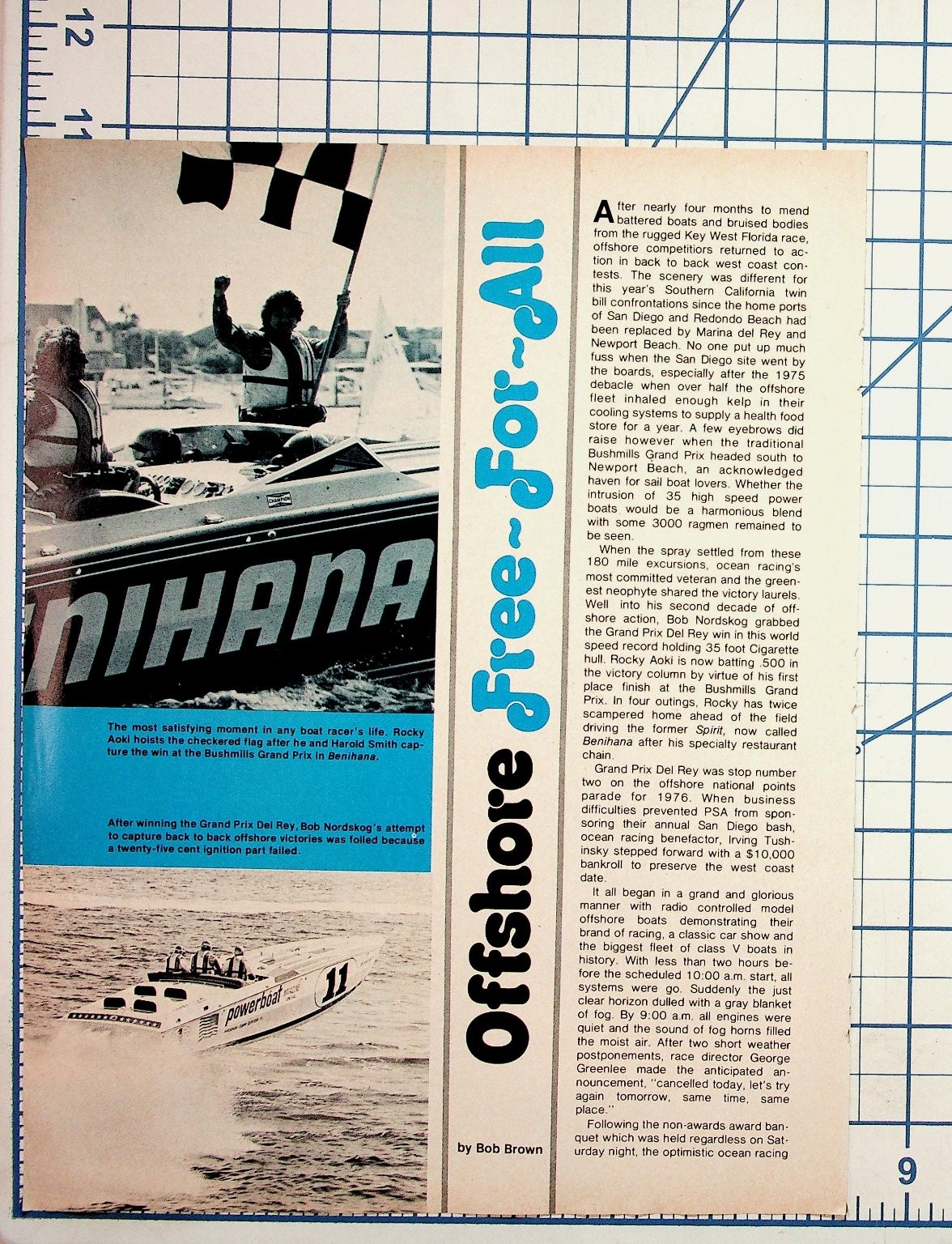 1976 Powerboat Magazine Article Offshore Free-For-All Racing Ephemera