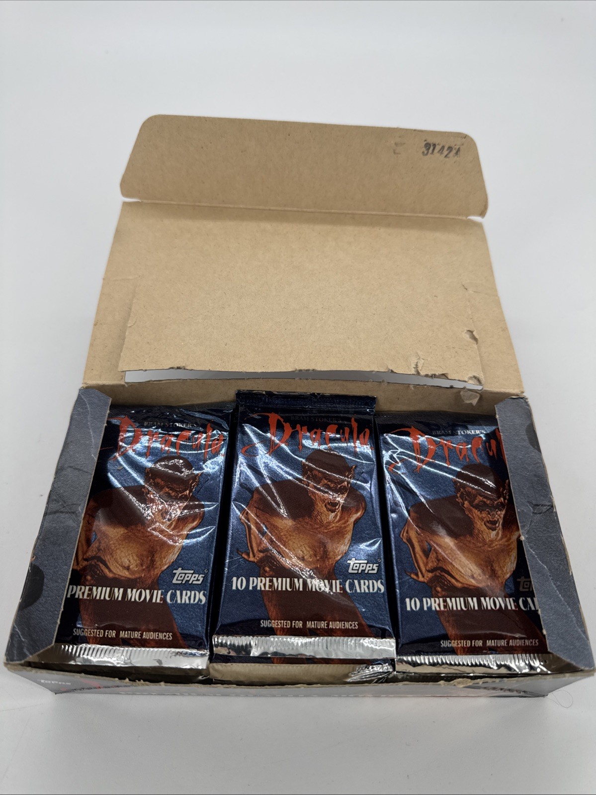 Topps 1992 Bram Stoker\'s Dracula Premium Movie Trading Card Box 27 Sealed Packs.