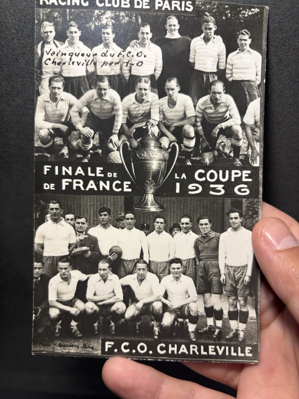 1936 Raoul Diagne Hiden Kennedy Everton Racing Club Paris Charleville French Cup