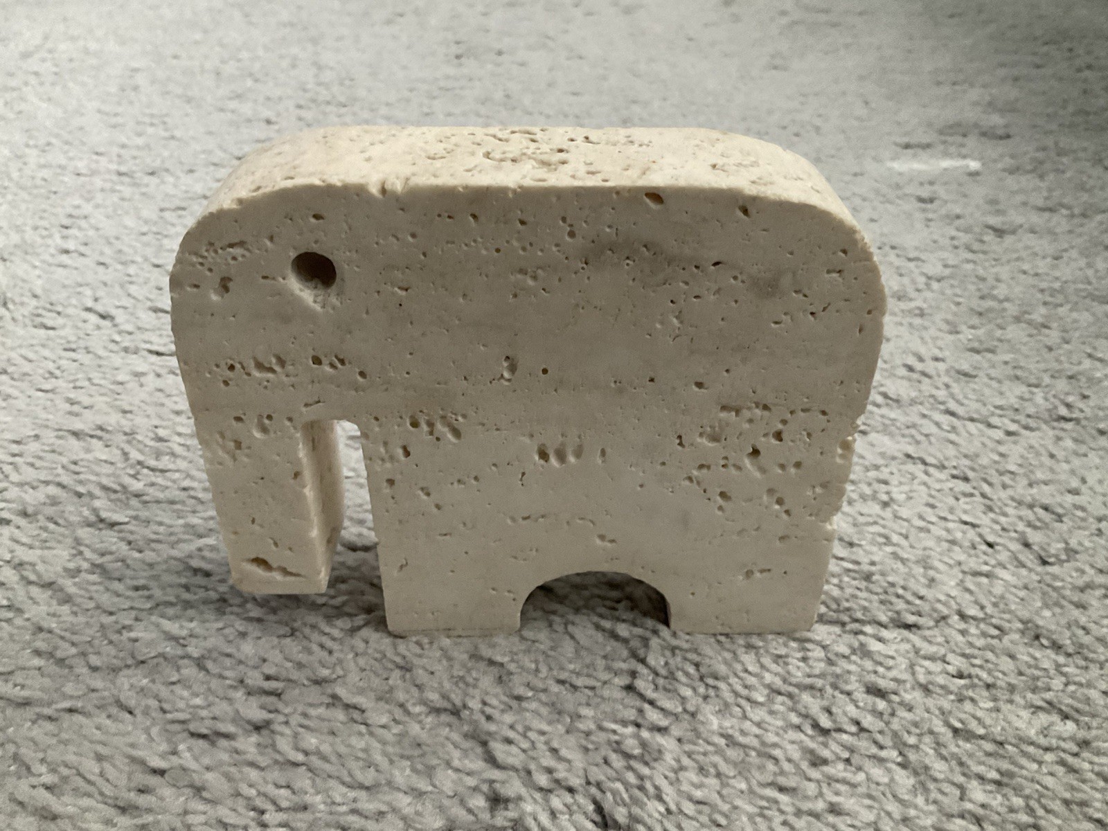 Fratelli Mannelli Enzo Mari Stone Elephant Sculpture Travertine Marble - Italy