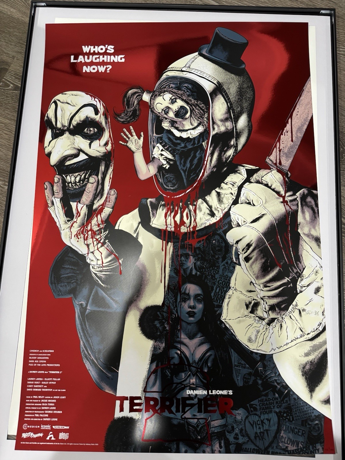 Anthony PETRIE Terrifier 2 Foil BOTTLENECK GALLERY 24x36
