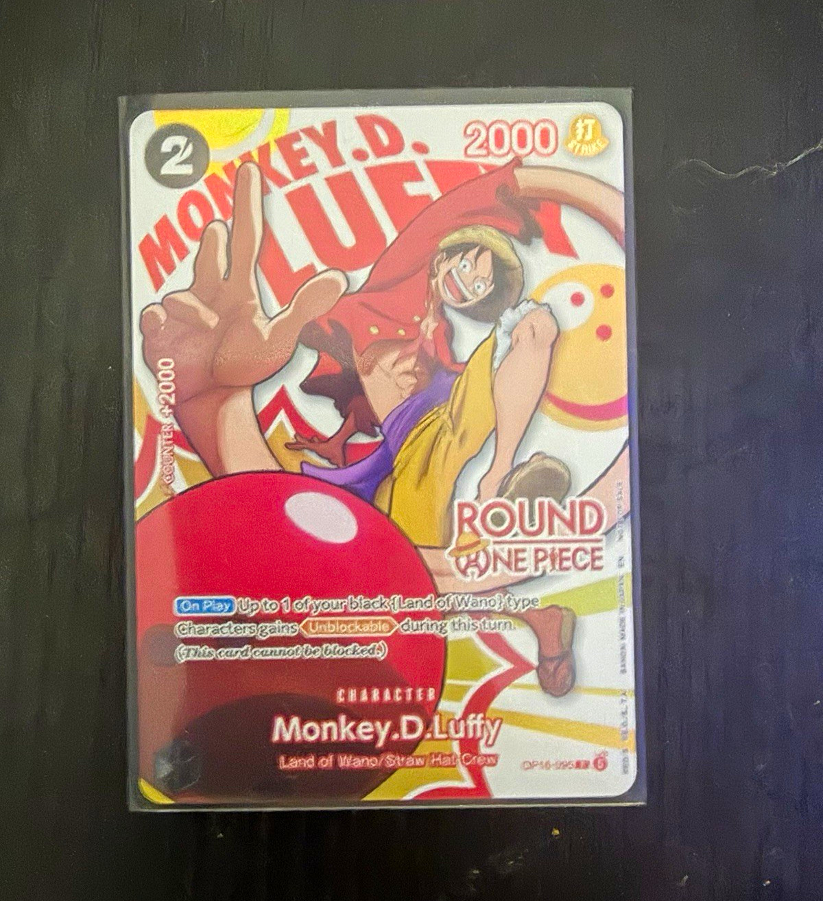 Bandai One Piece Card Game Monkey D. Luffy Round 1 Promo Pack Fresh