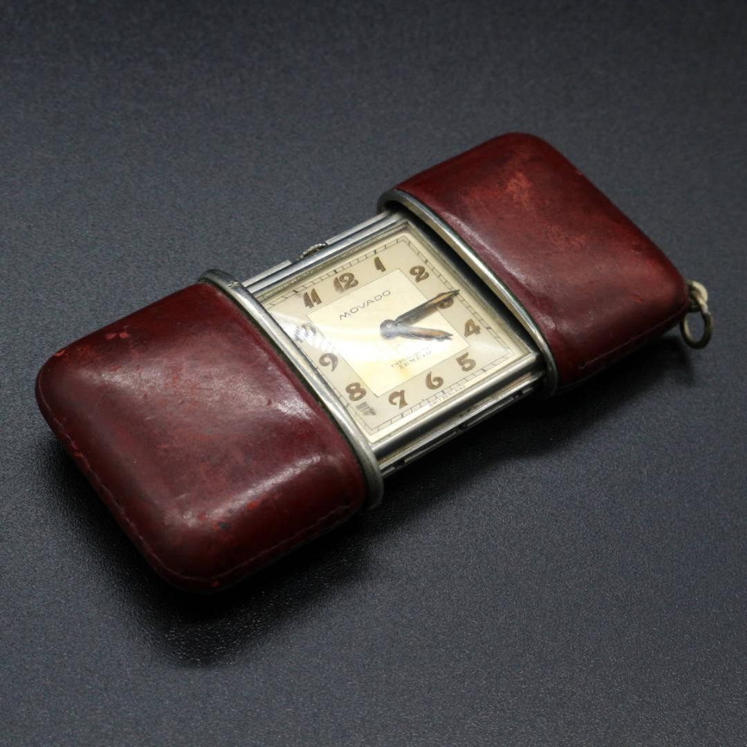 MOVADO ermeto Pendant Watch Travel Watch Manual Winding Leather