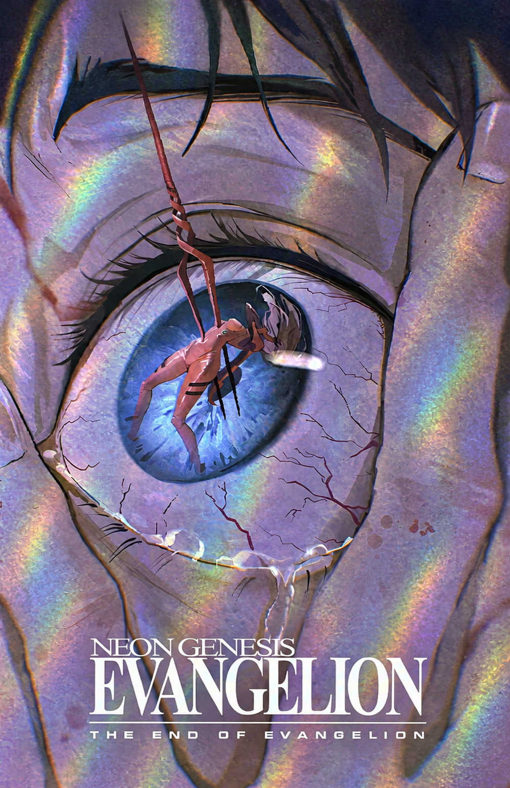 Neon Genesis Evangelion 11x17 Pearlescent (Holo) Poster 1997 End Of Evangelion