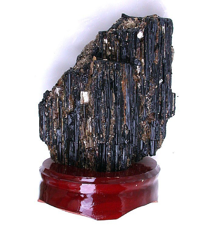 MUSEUM QUALITY 13 Pound 11.4 Ounce Black Tourmaline Crystal Gem Specimen BTWS3