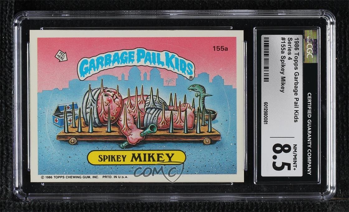 1986 Topps Garbage Pail Kids Series 4 Spikey Mikey #155a CGC 8.5 x0o