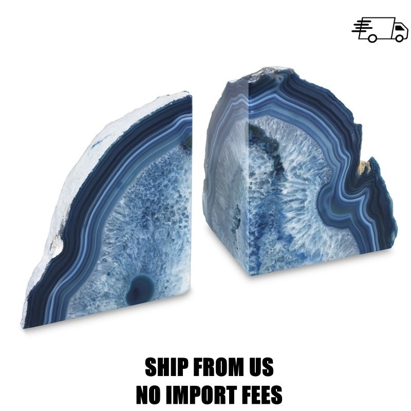 Agate Bookends, Set of 2