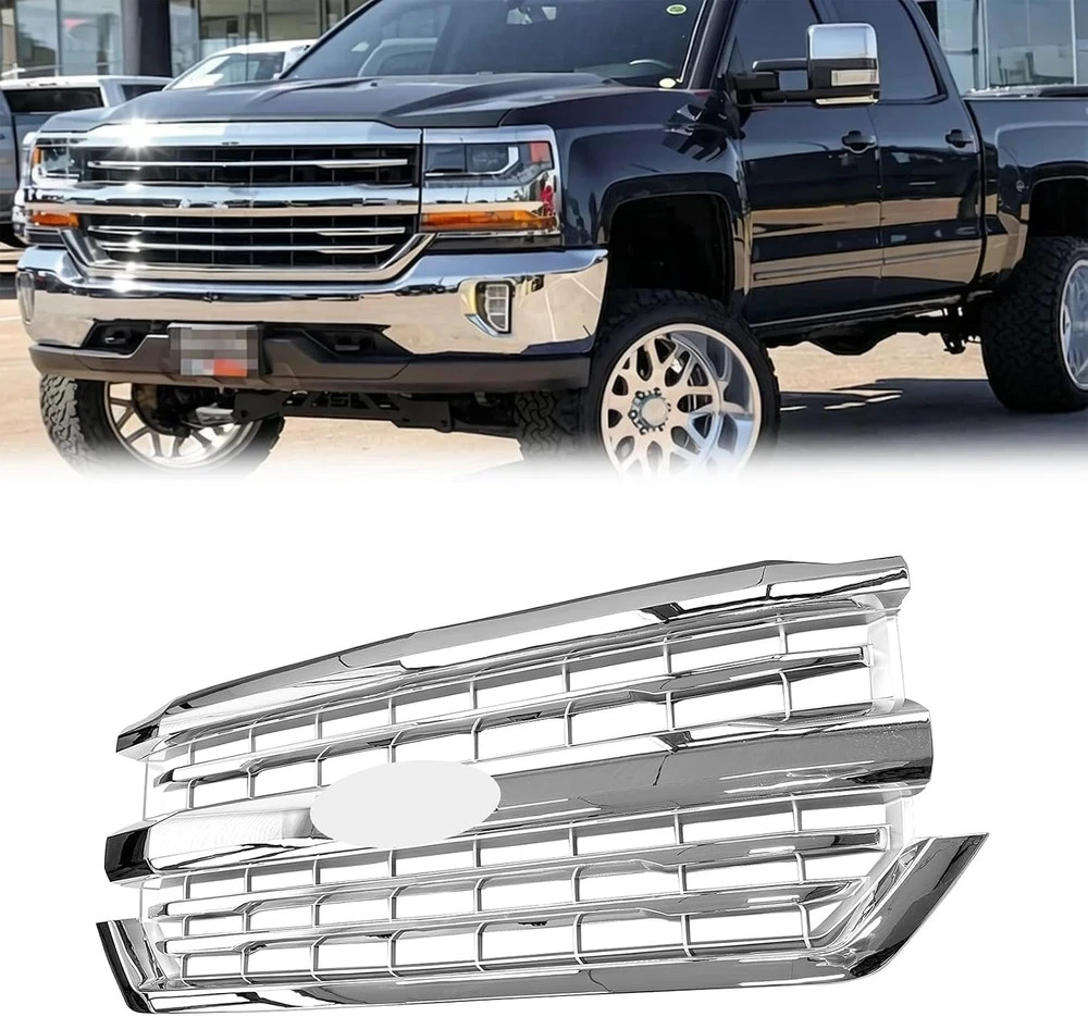 Front Grille Fit for 2016 2017 2018 Chevrolet Silverado 1500 Front Bumper Upper Front Grille Fit for 2016 2017 2018 Chevrolet Silverado 1500 Front Bumper Upper