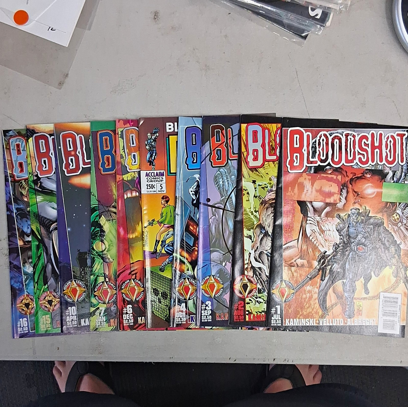 A137 Bloodshot #1-16 Comic Book Lot Acclaim 1993 First Printing Valiant Modern