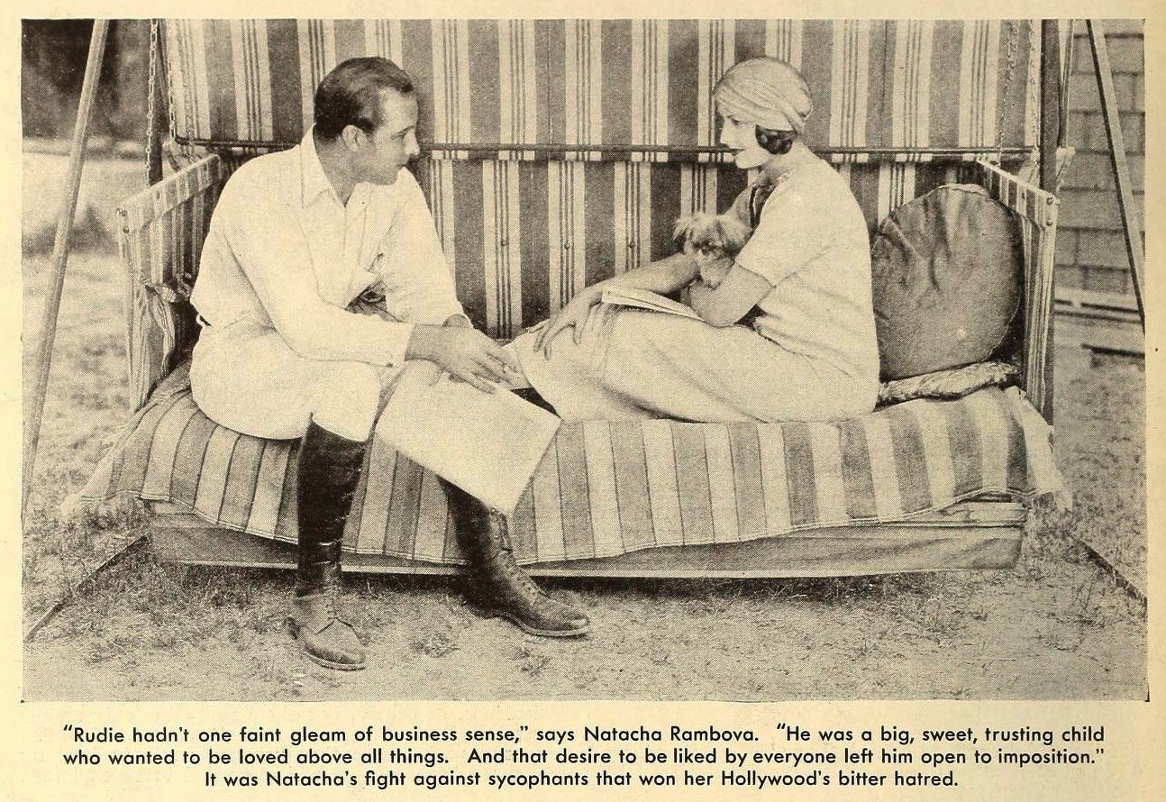 RUDOLPH VALENTINO & Natacha Rambova at Home - 1920s Image 5 x 7 inch Reprint