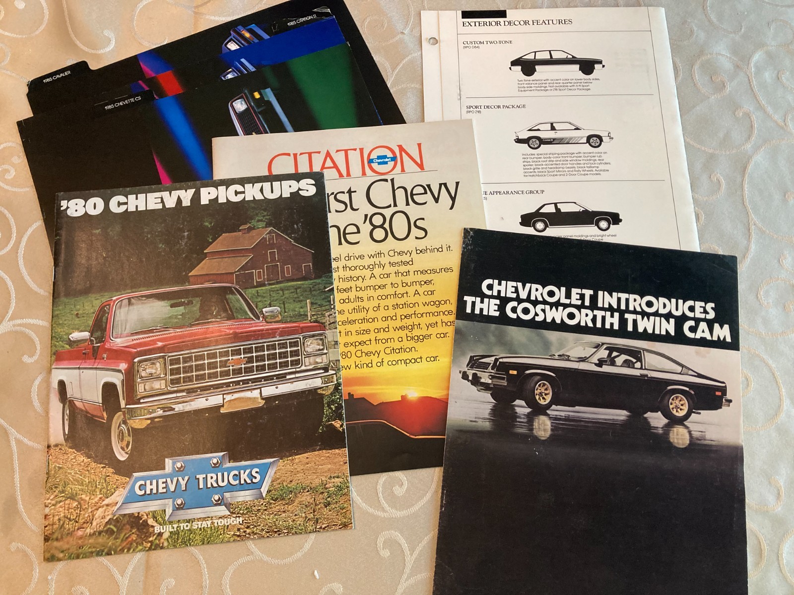 Vintage Chevrolet Dealer Literature Lot 1975-1985 Cosworth Vega Pickups Album