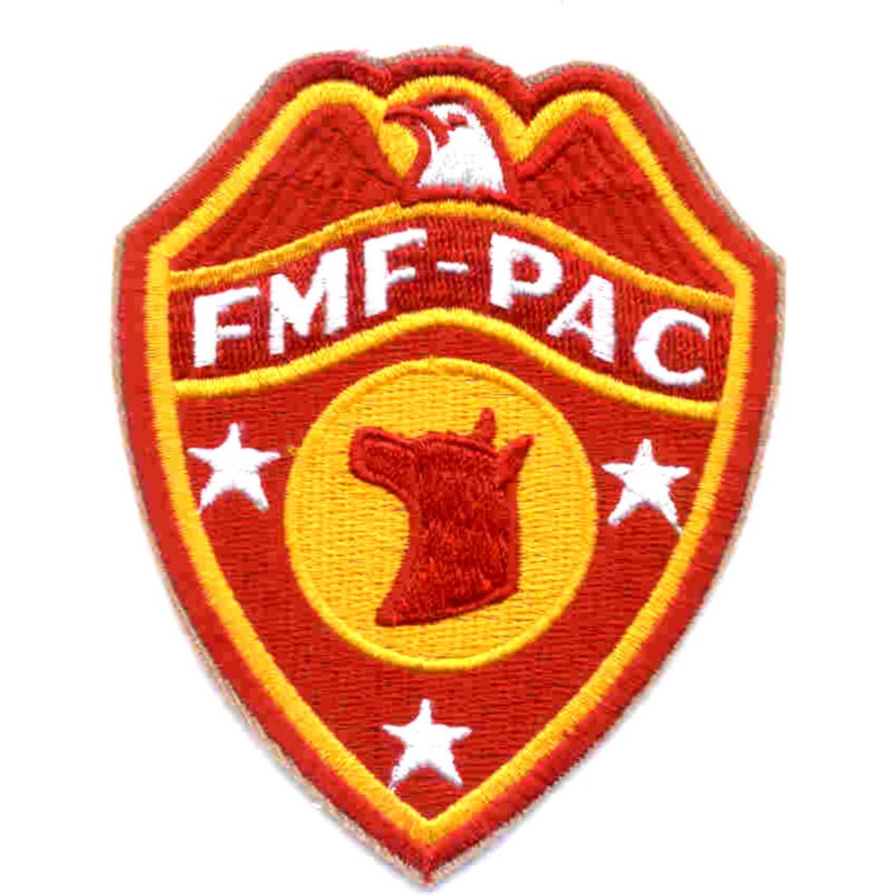 FMF-PAC War Dog Platoon Embroidered Patch Fleet Marine Force Pacific USMC WWII