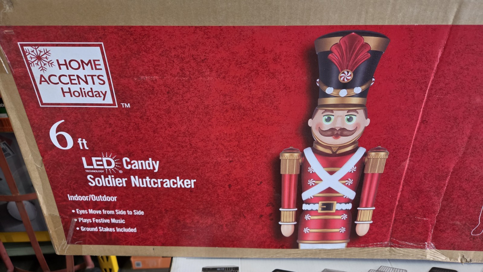 6 ft LED Home Accents Nutcracker Soldier Candy Holiday. Open Box New