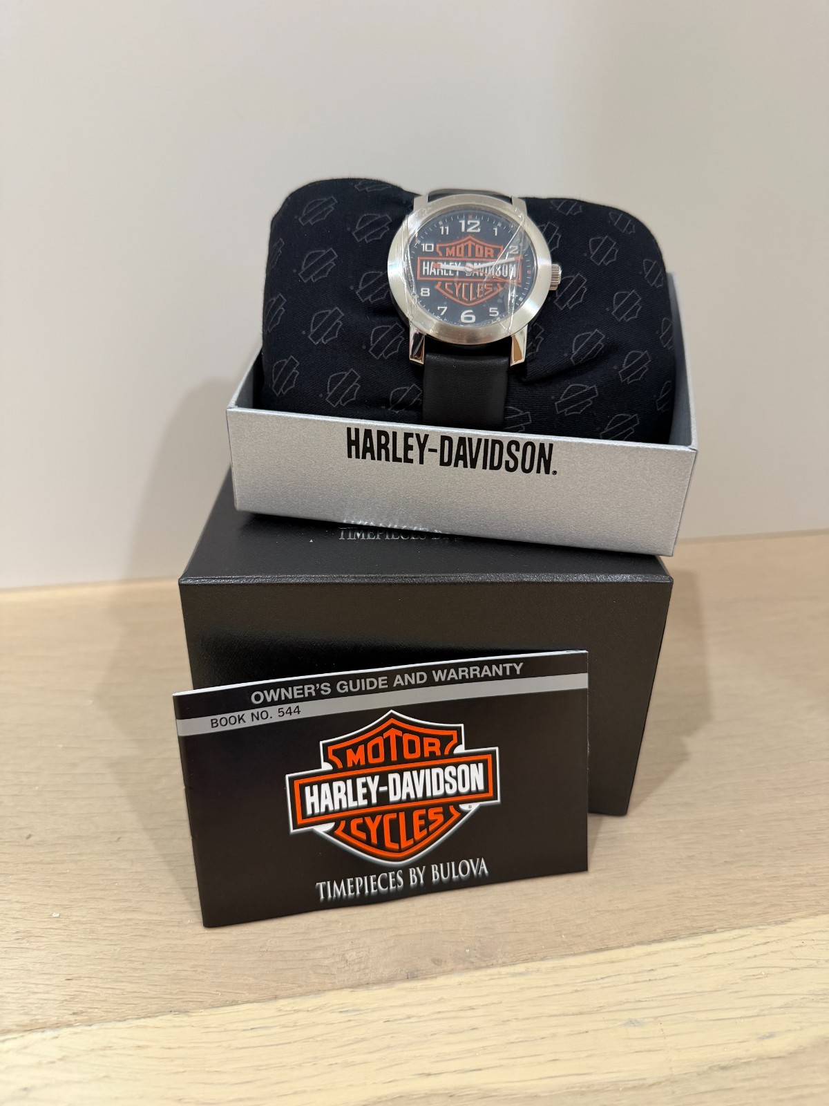 Harley-Davidson Timepieces by Bulova Wristwatch; New in Box, owner\'s guide