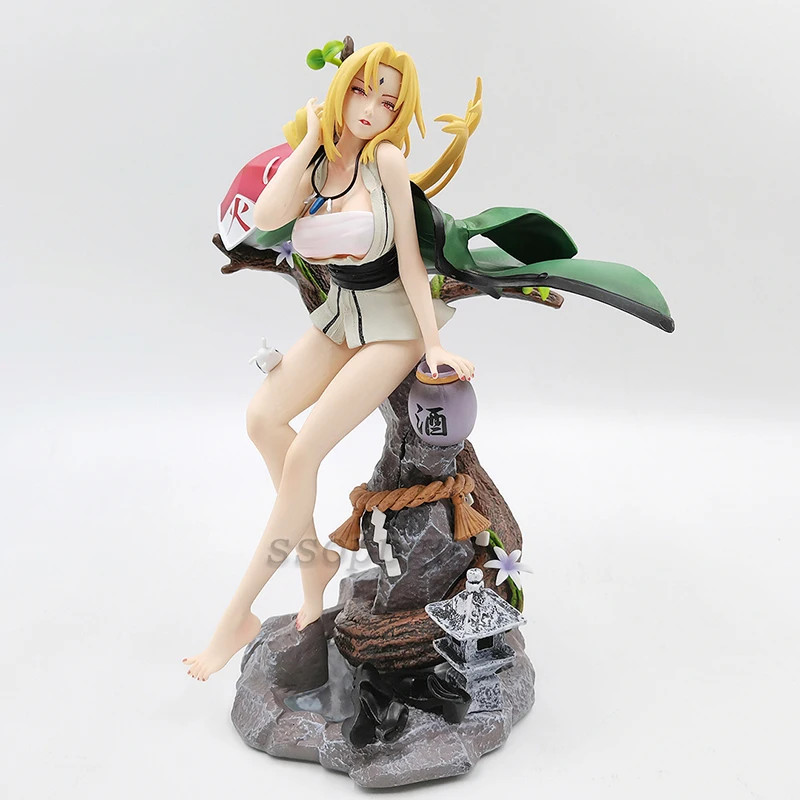 32cm Naruto Shippuden Tsunade Anime Girl PVC Action Figure GK Statue Collectible