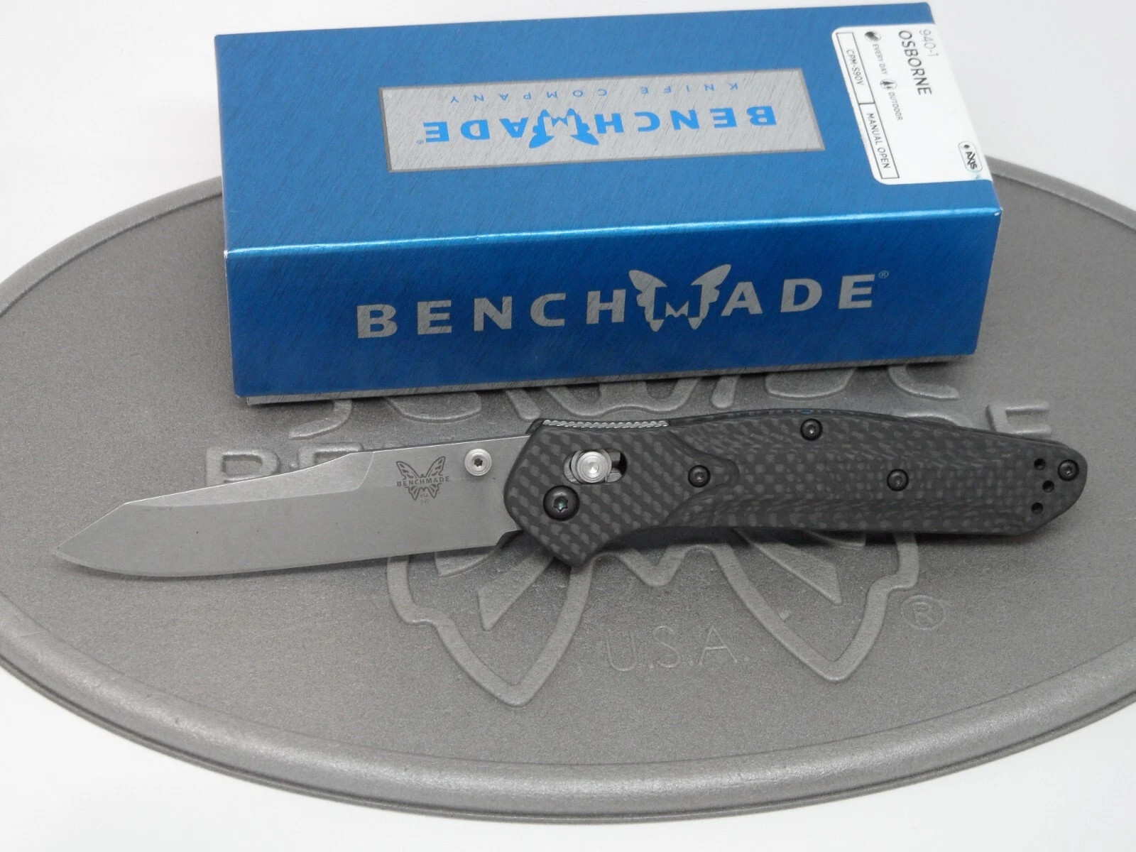 Benchmade 940 Osborne Carbon Fiber AXIS Lock Folding Knife Reverse Tanto USA