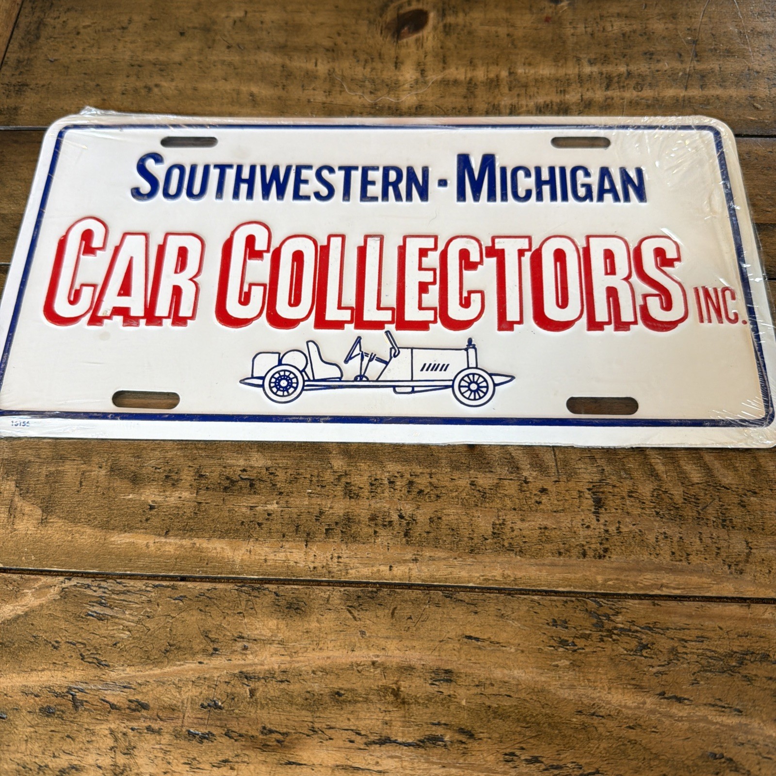 NOS Vintage Southwestern Michigan Car Collectors INC. Car Club License Plate New