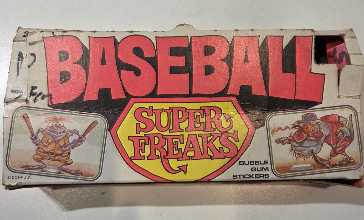 1973 Donruss Baseball Super Freaks Wax Display Box - Empty Box