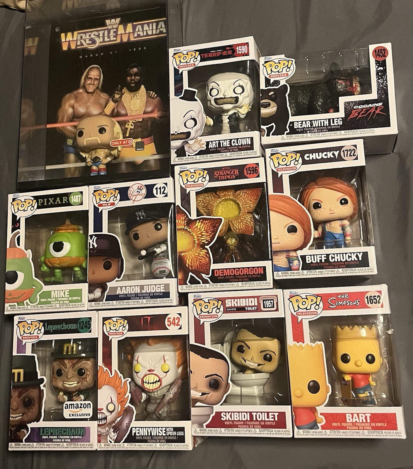 Funko Pop 11pc Boxed Vinyl Mixed Lot, Exclusives like Chucky Terrifier Simpsons