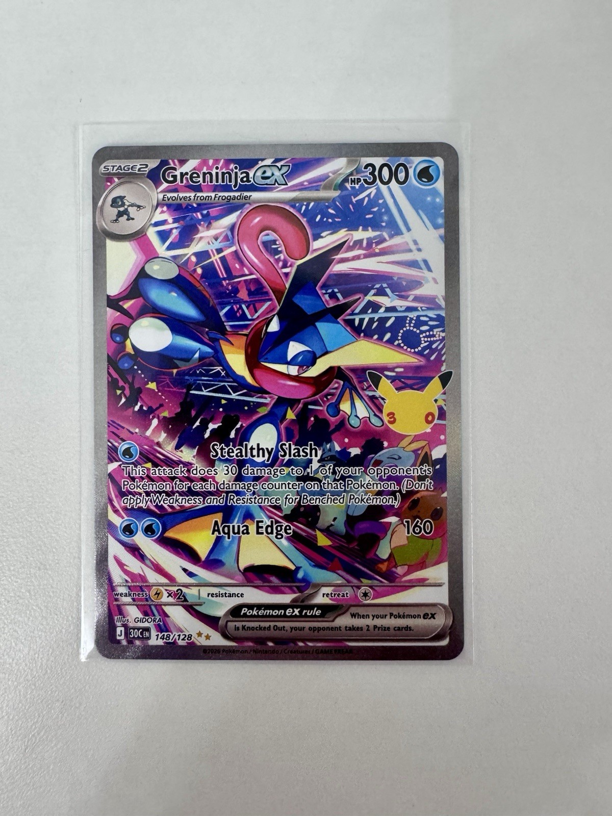 Pokémon TCG - 30th Celebration - Greninja Ex 148/128 - SIR 🔥
