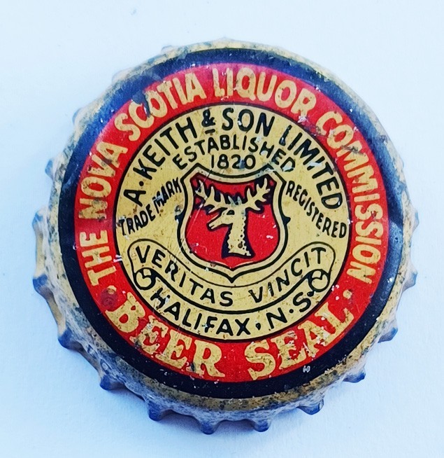Rare 1930's Halifax N.S. Alexander Keith's Beer Cork Lined Beer Bottle Cap Crown