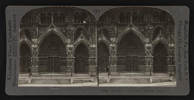Photo:Amiens France Cathedral Portals c1928 Gothic Architecture