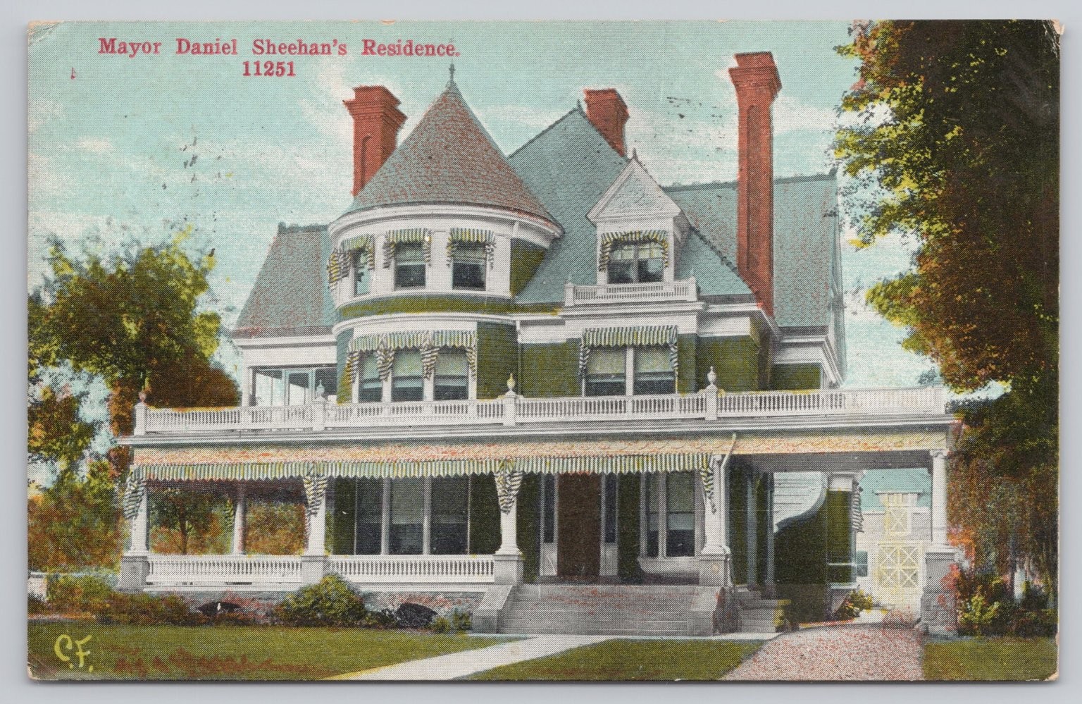 Vintage Mayor Daniel Sheehan\'s Residence Postcard 1910 New York
