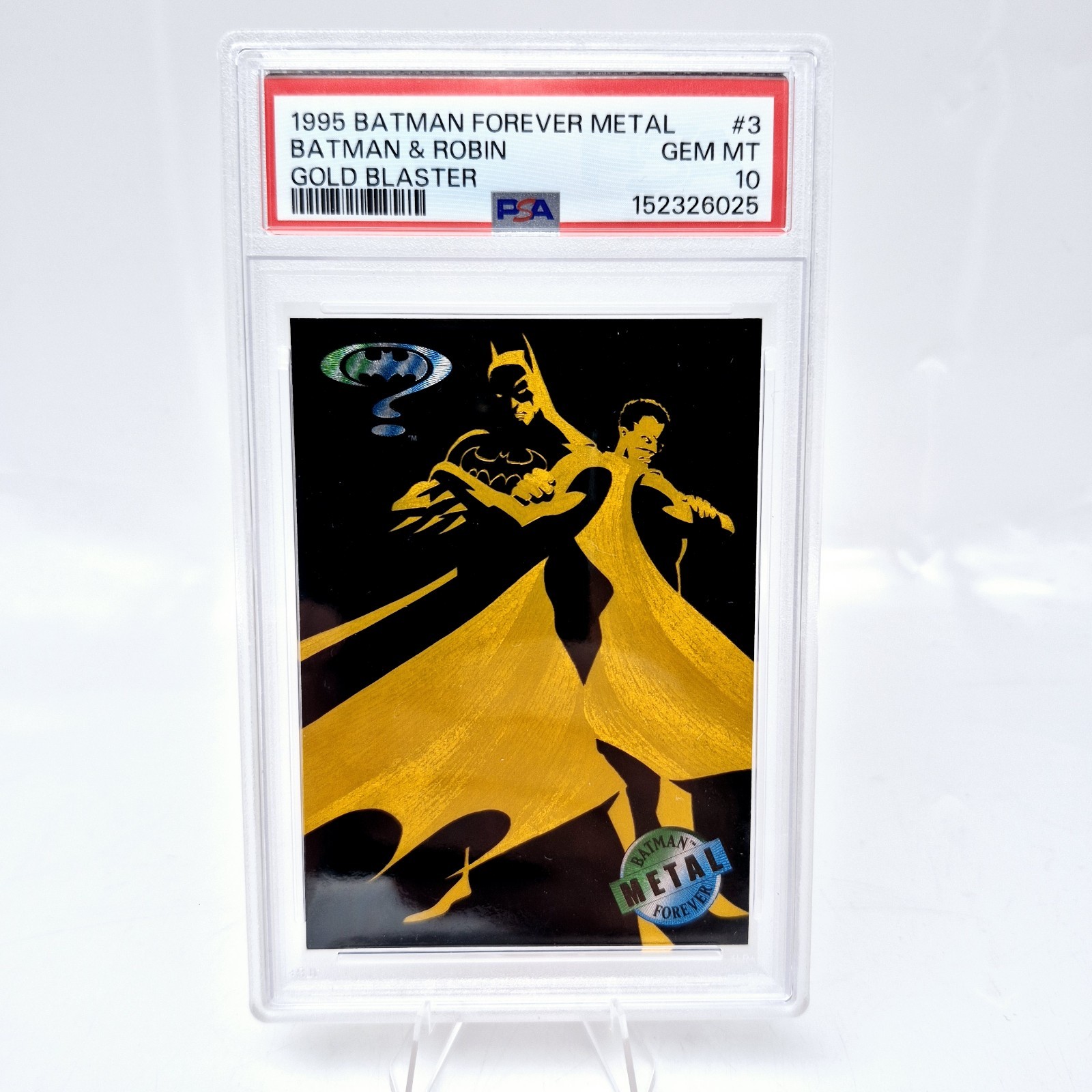 1995 Batman Forever Metal Batman and Robin #3 PSA 10 Gold Blaster Pop 1