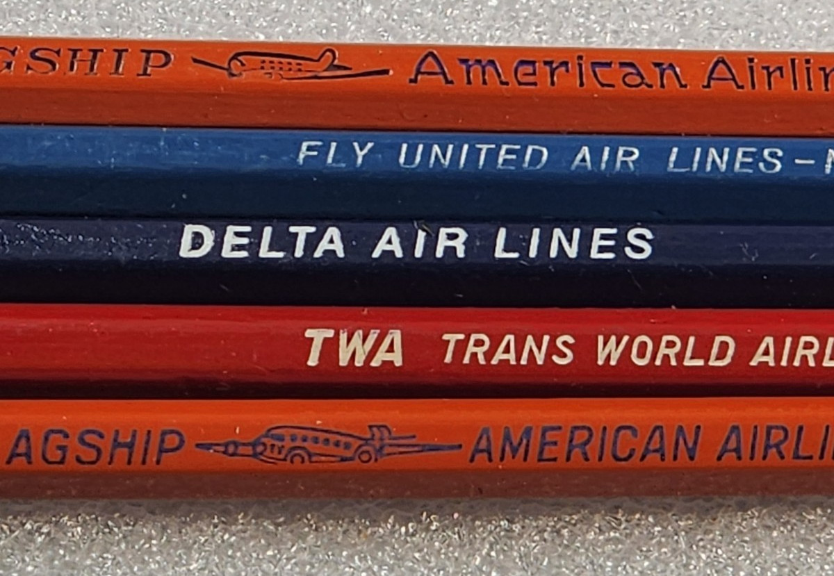 Vtg. 1940-50's Flagship American Airlines Inc. No. 3 Advertising Pencil & Others